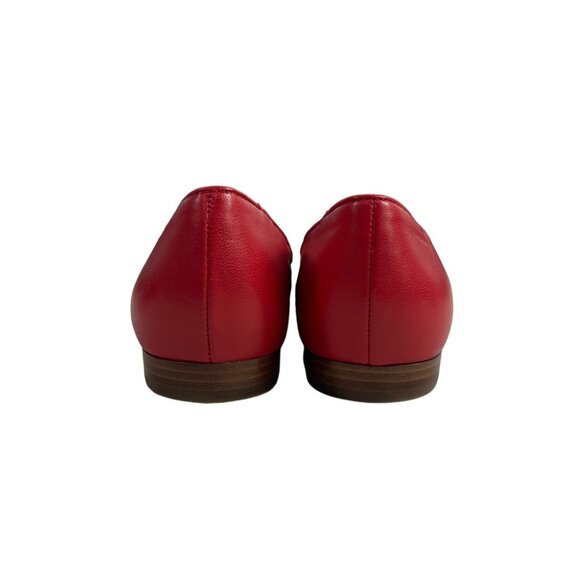 Michael Kors Women's Red Leather Dylan Flats Sz 7.5 - Picture 5 of 14